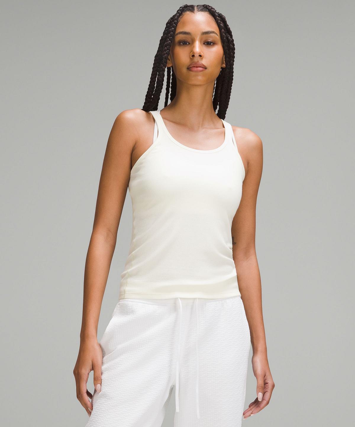 White Lululemon Hold Tight Thin Strap Racerback Women Shirts | NZ_LuLu21672