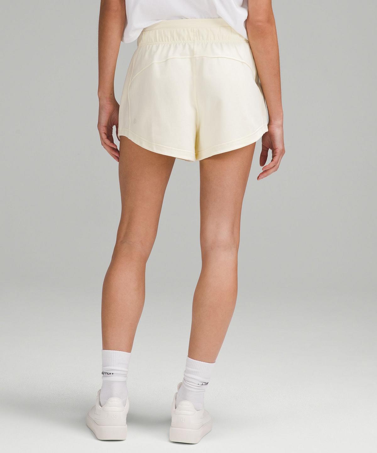 White Lululemon Inner Glow High-Rise 3" Women Shorts | NZ_LuLu84369