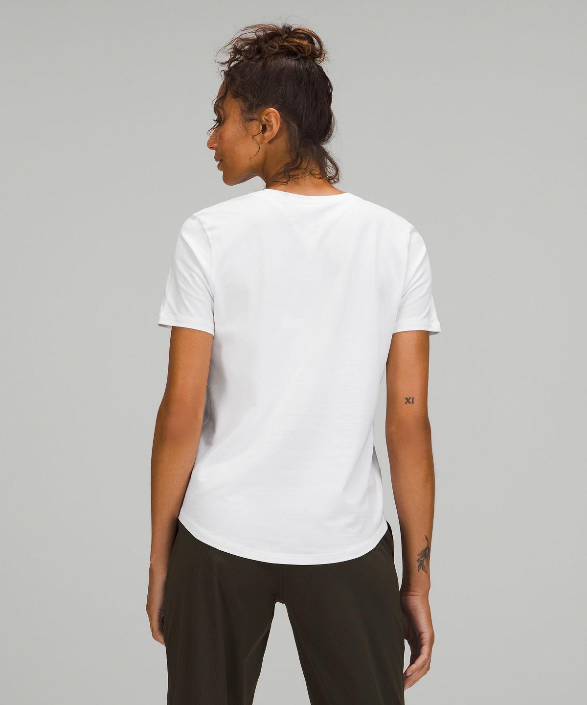 White Lululemon Love V-Neck Women T Shirts | NZ_LuLu56765