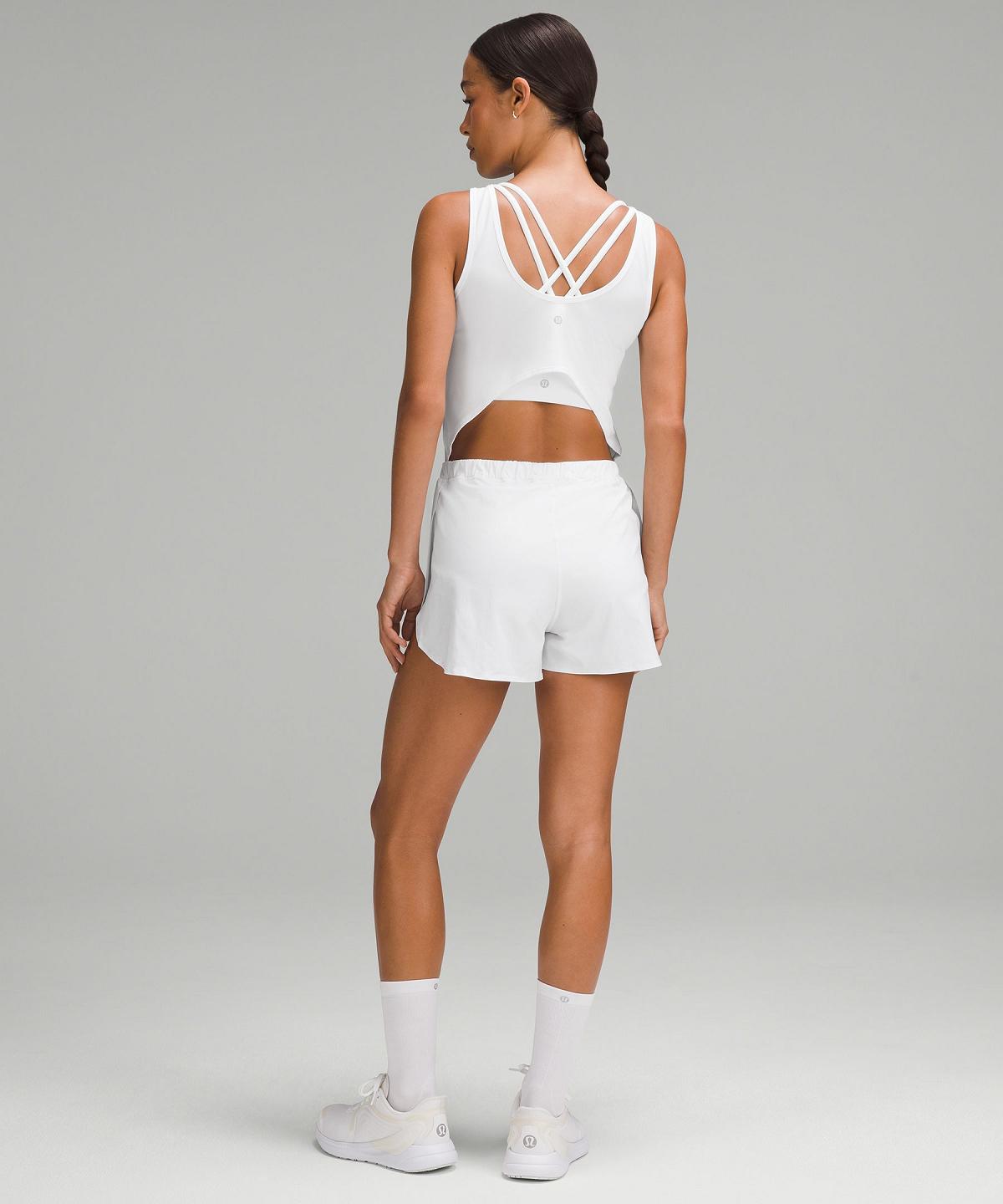 White Lululemon Open-Back Running Romper 3" Women Jumpsuit | NZ_LuLu38006