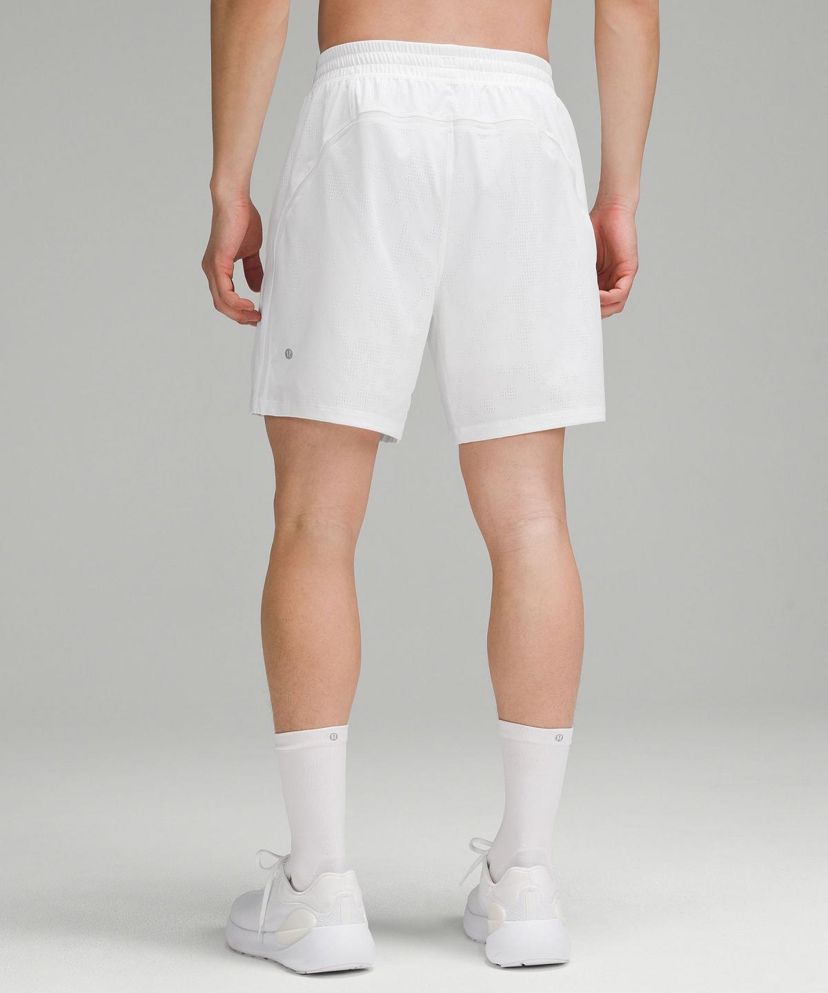 White Lululemon Pace Breaker Lined 7" Men Shorts | NZ_LuLu90713