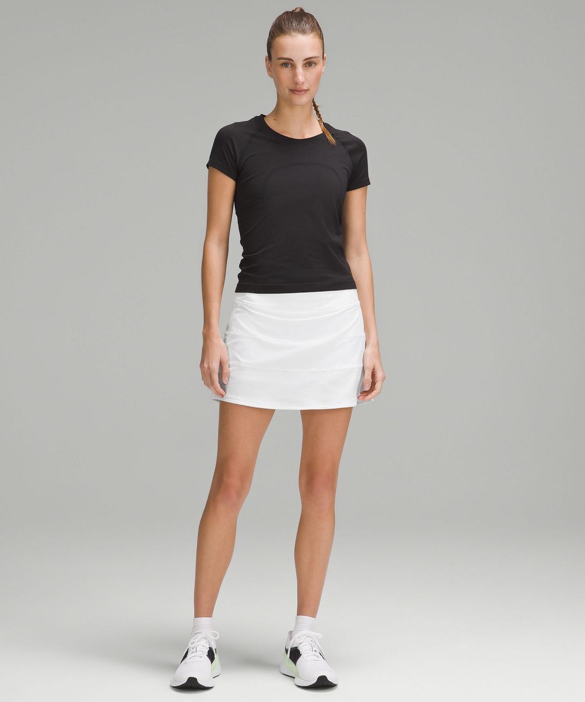 White Lululemon Pace Rival Mid-Rise Women Skirts | NZ_LuLu16621