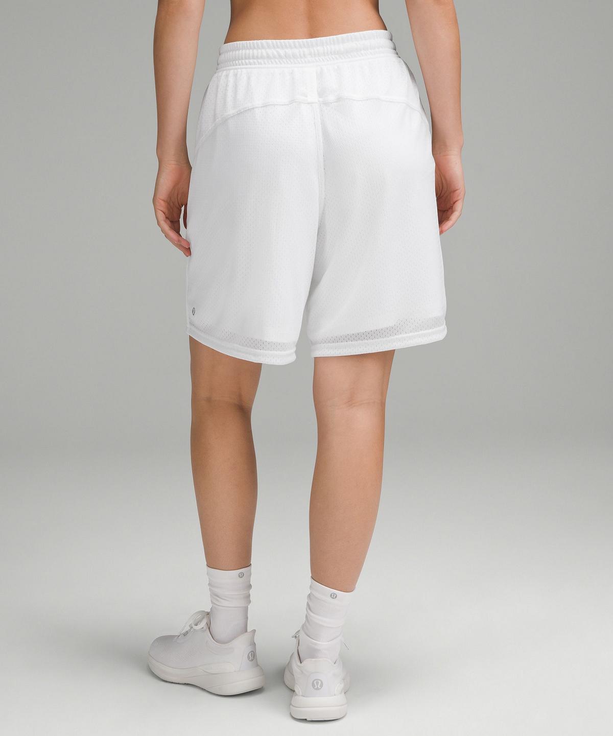 White Lululemon Relaxed-Fit Mesh Training 8" Women Shorts | NZ_LuLu49775