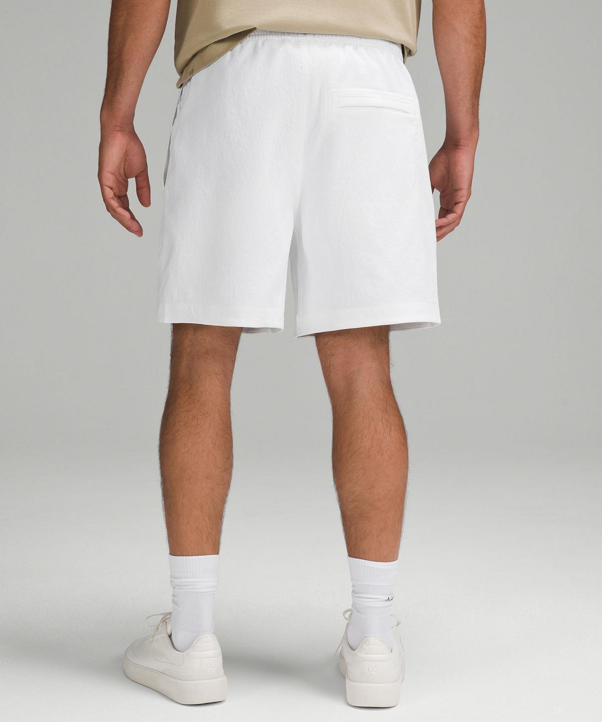 White Lululemon Relaxed-Fit Pull-On 7" Men Shorts | NZ_LuLu38286