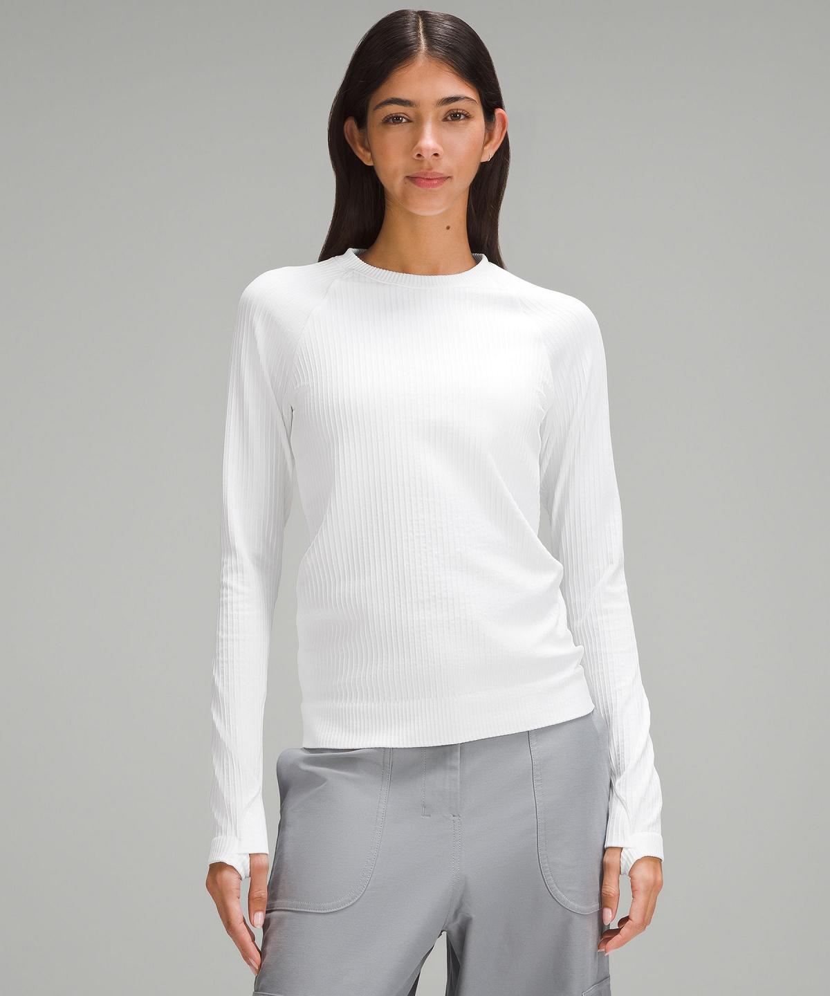 White Lululemon Rest Less Pullover Women Long Sleeve Shirts | NZ_LuLu17942