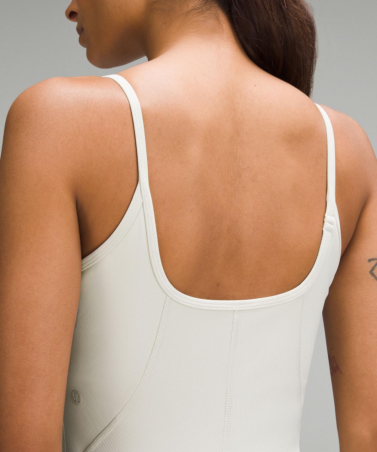 White Lululemon Ribbed Contoured Unitard 6" Women Bodysuit | NZ_LuLu59288