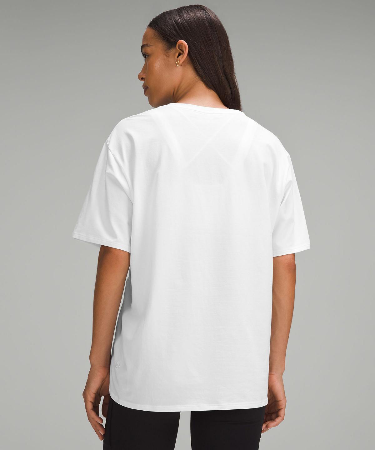 White Lululemon Side-Cinch Cotton T-Shirt Women Shirts | NZ_LuLu14803