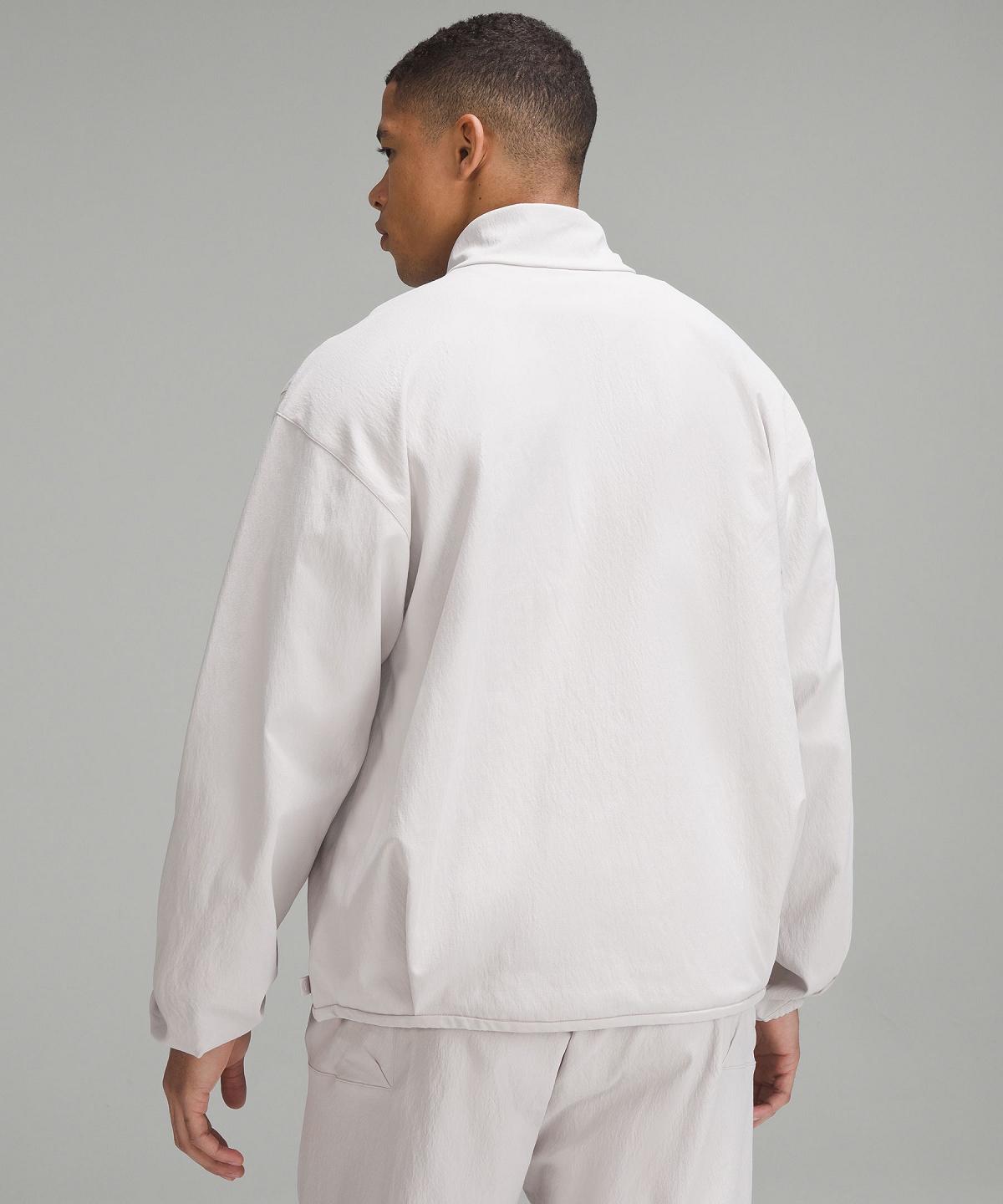 White Lululemon Stretch Woven Half-Zip Men Hoodies & Sweatshirts | NZ_LuLu12451