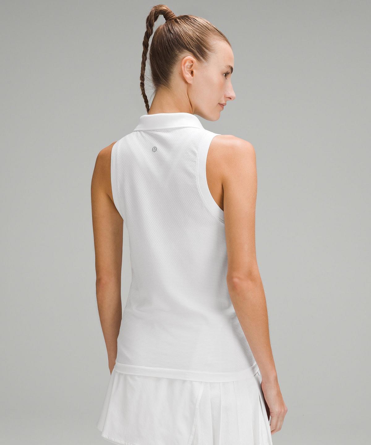 White Lululemon Swiftly Tech Sleeveless Women Polo Shirts | NZ_LuLu92869