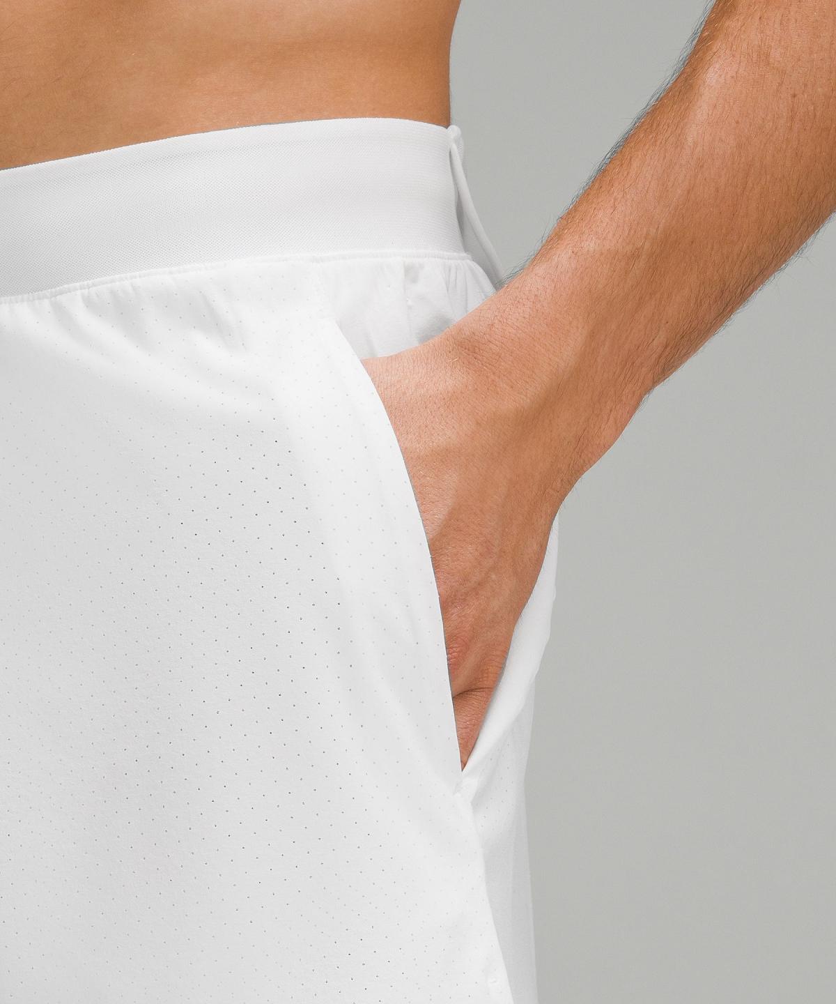 White Lululemon Vented Tennis 6" Men Shorts | NZ_LuLu51662