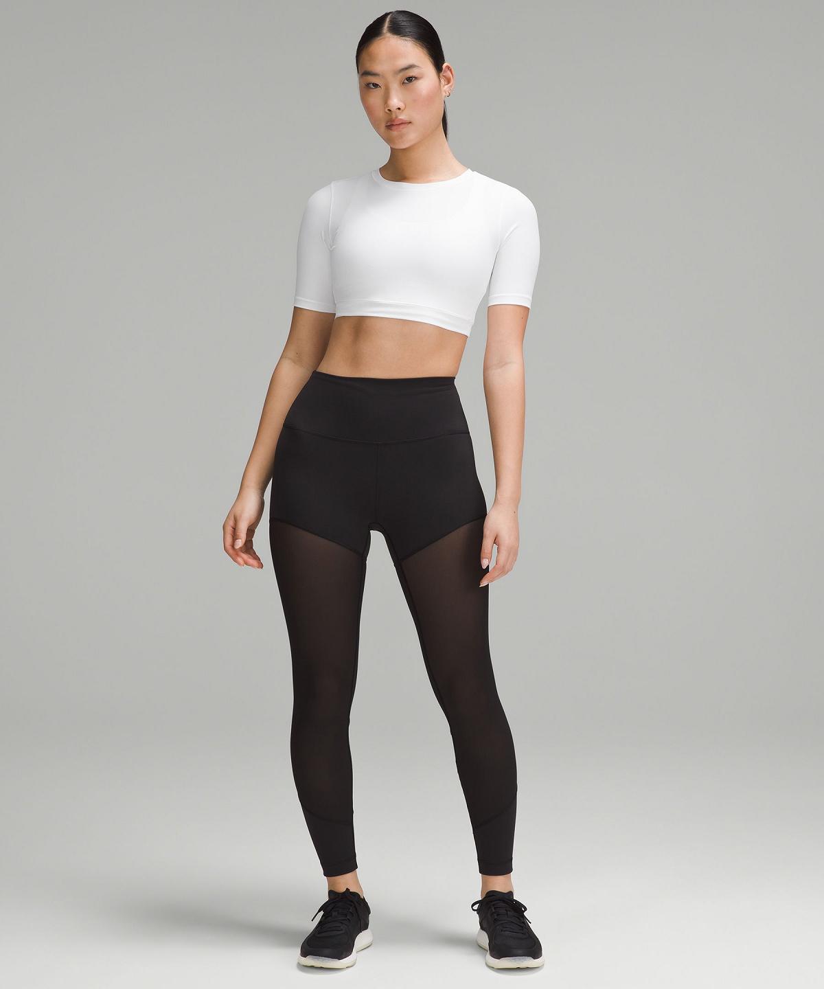 White Lululemon Wunder Train Super-Cropped Women T Shirts | NZ_LuLu84978