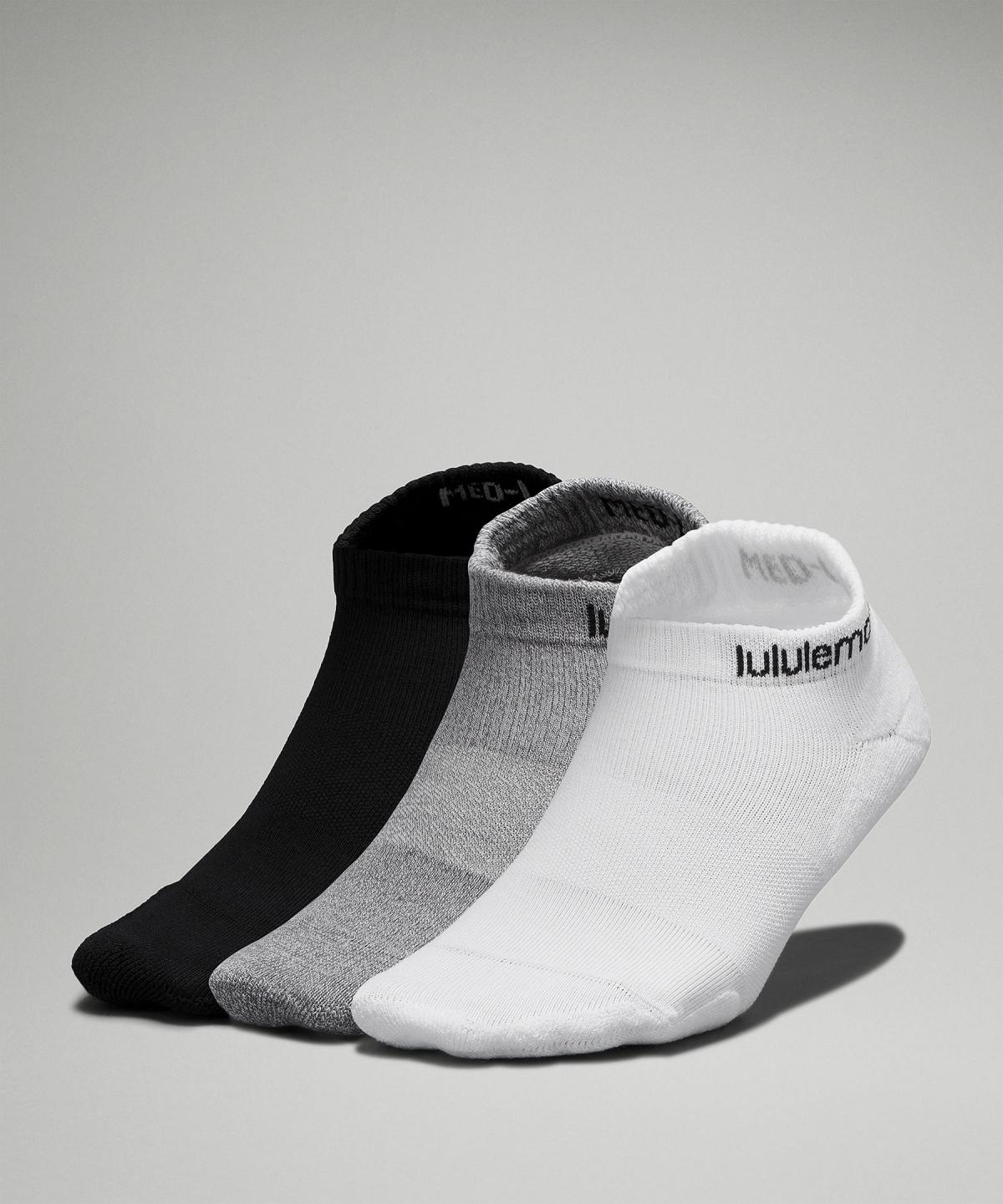 White / Grey / Black Lululemon Daily Stride Comfort Low-Ankle Women Socks | NZ_LuLu67389