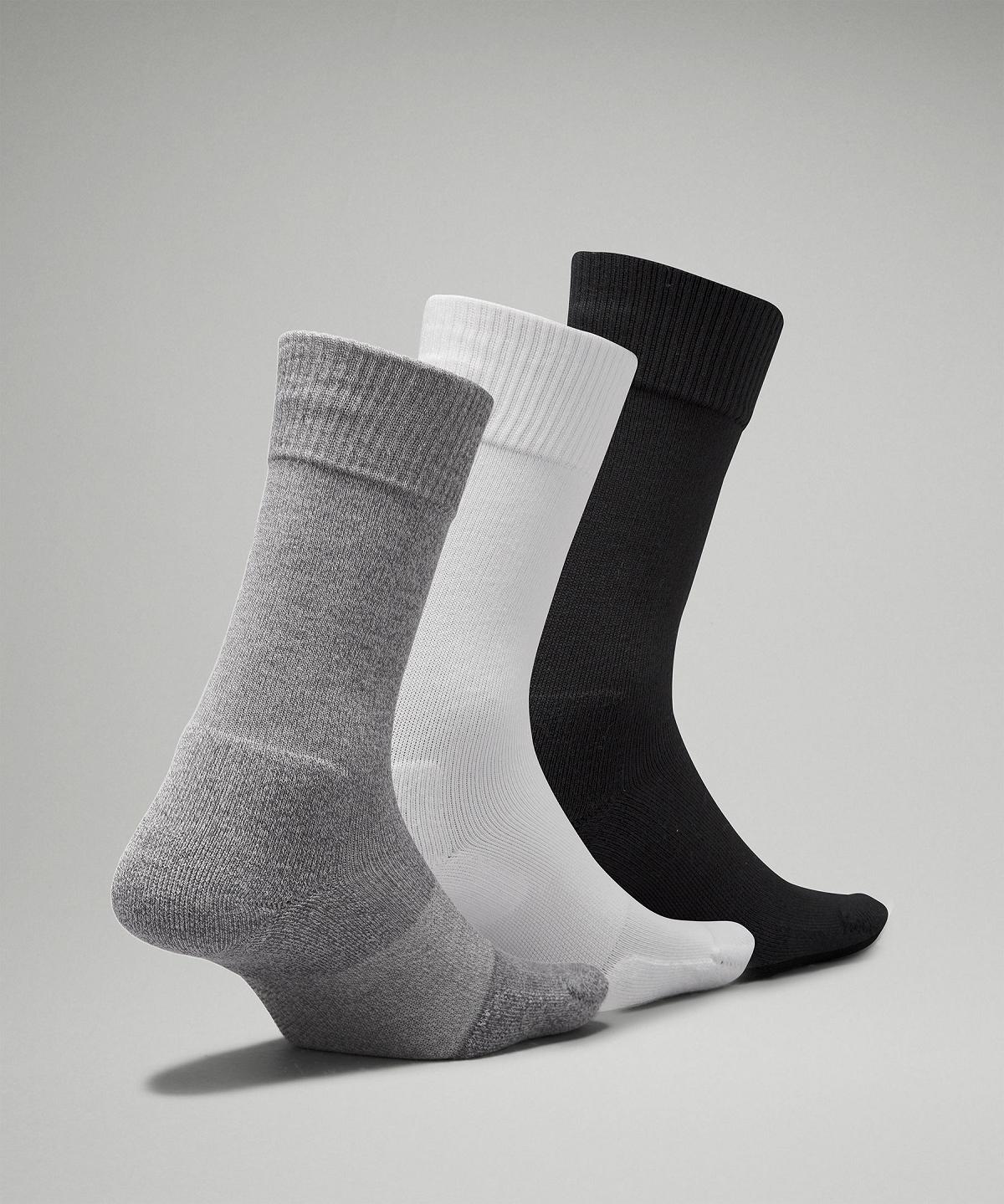 White / Grey / Black Lululemon Daily Stride Comfort Crew Women Socks | NZ_LuLu31149