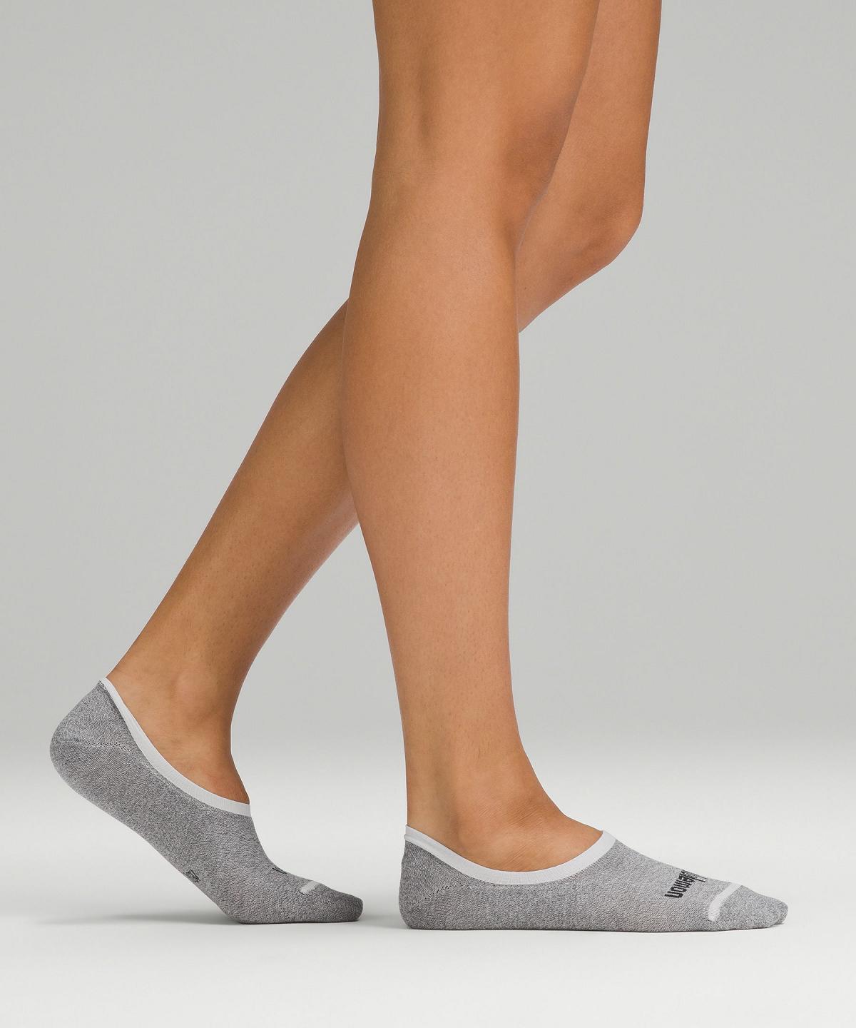 White / Grey / Black Lululemon Daily Stride Comfort No-Show Women Socks | NZ_LuLu95105