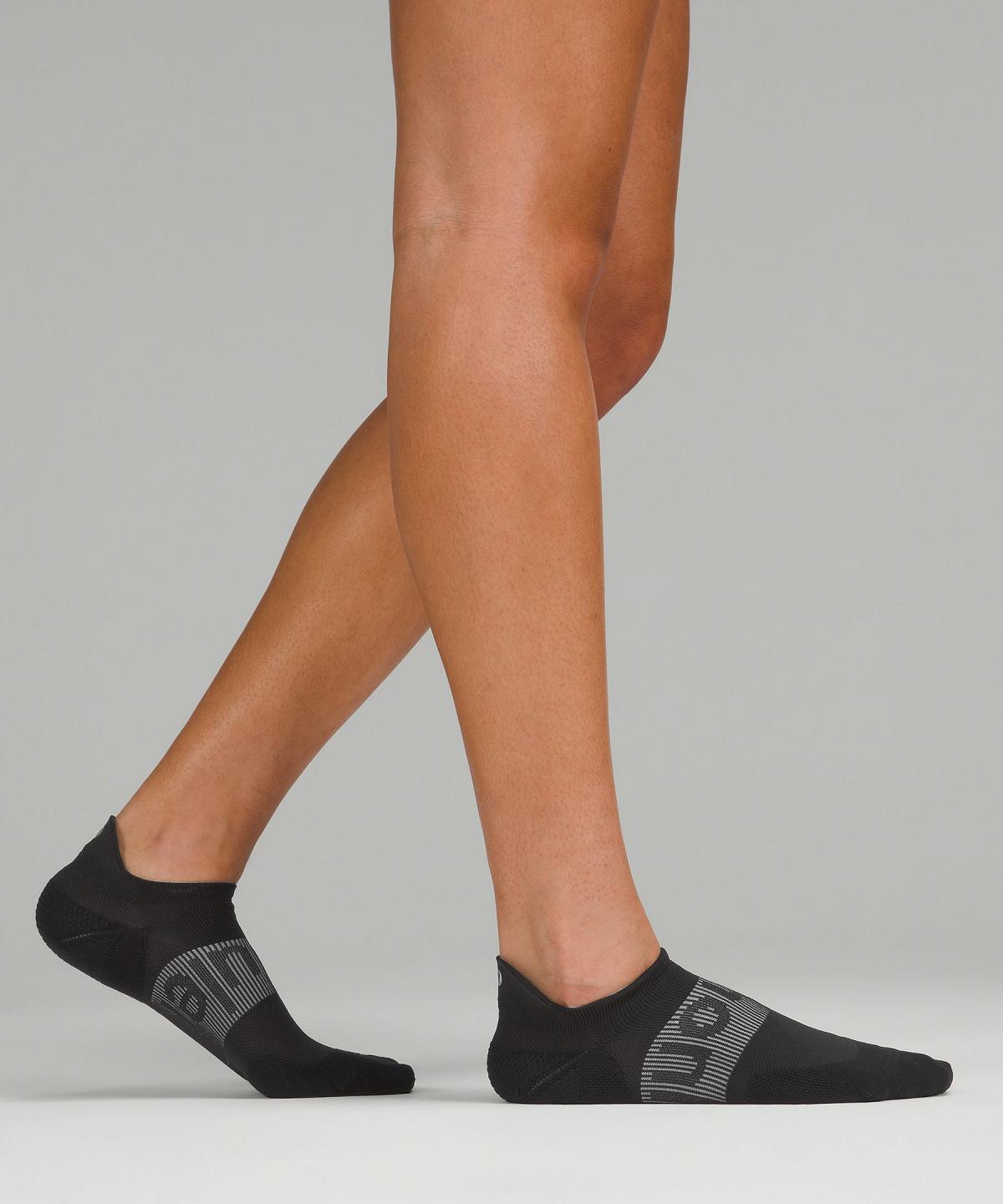 White / Grey / Black Lululemon Power Stride Tab Women Socks | NZ_LuLu66893