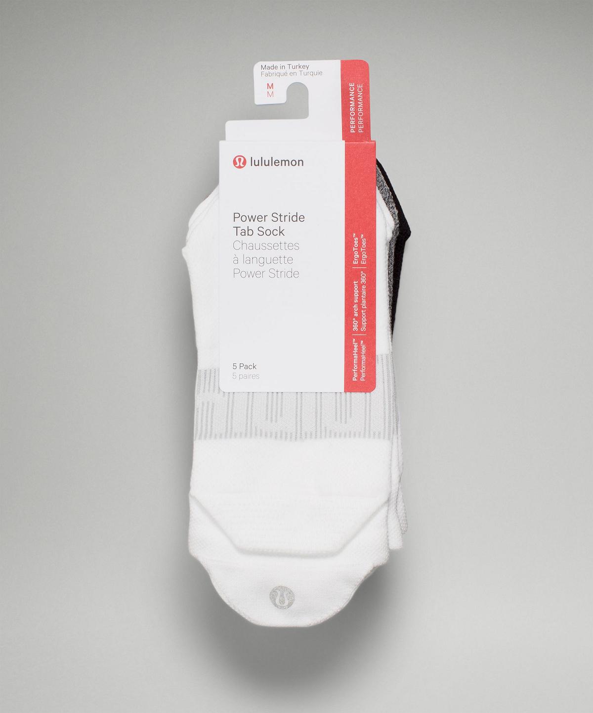 White / Grey / Black Lululemon Power Stride Tab Women Socks | NZ_LuLu66893