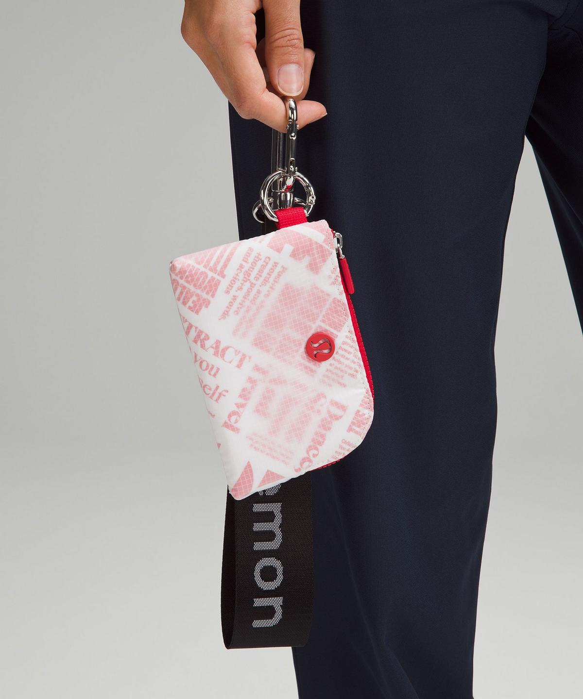 White / Red Lululemon Clippable Card Pouch Bag Wallets & Pouches | NZ_LuLu88004