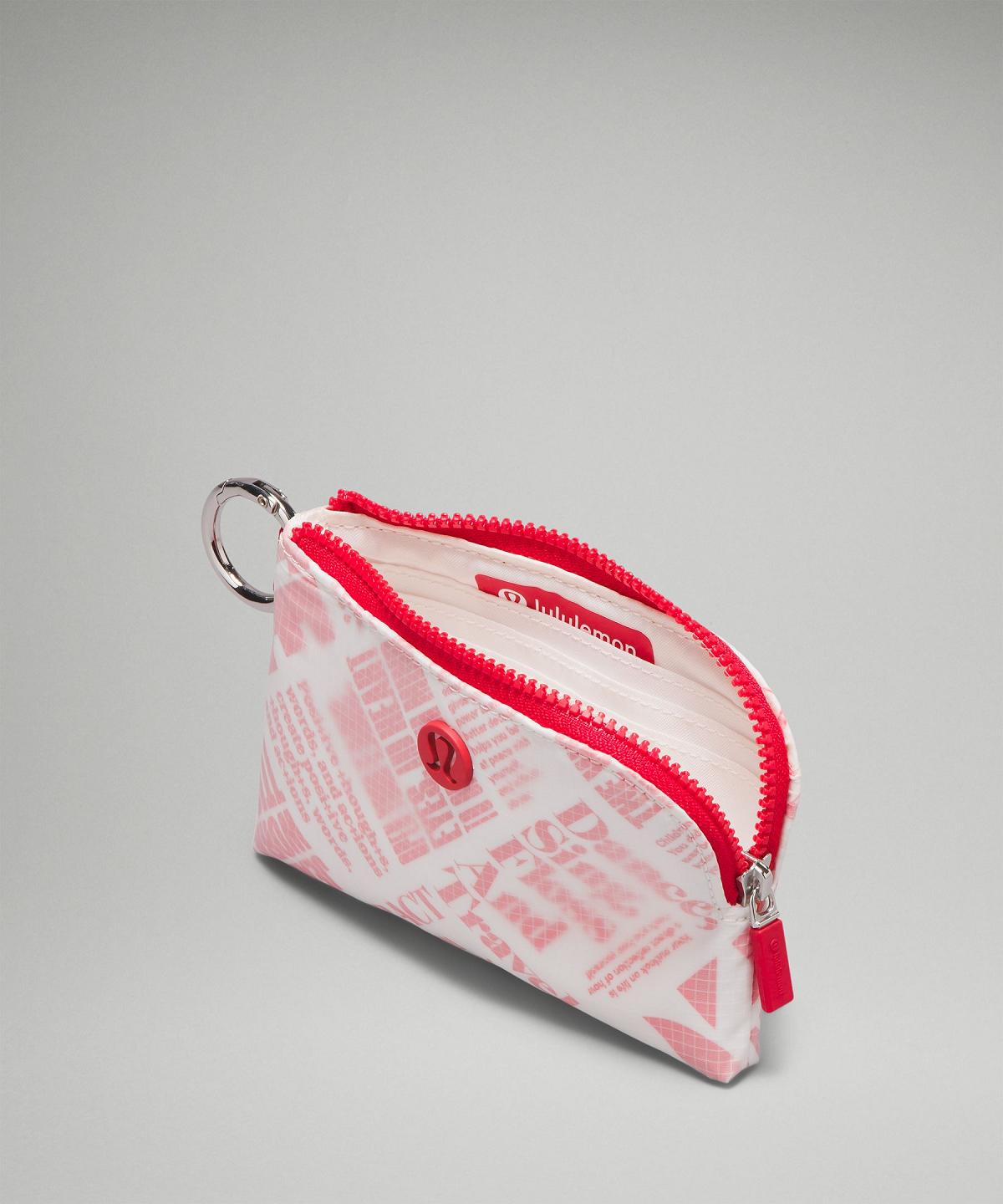 White / Red Lululemon Clippable Card Pouch Bag Wallets & Pouches | NZ_LuLu88004