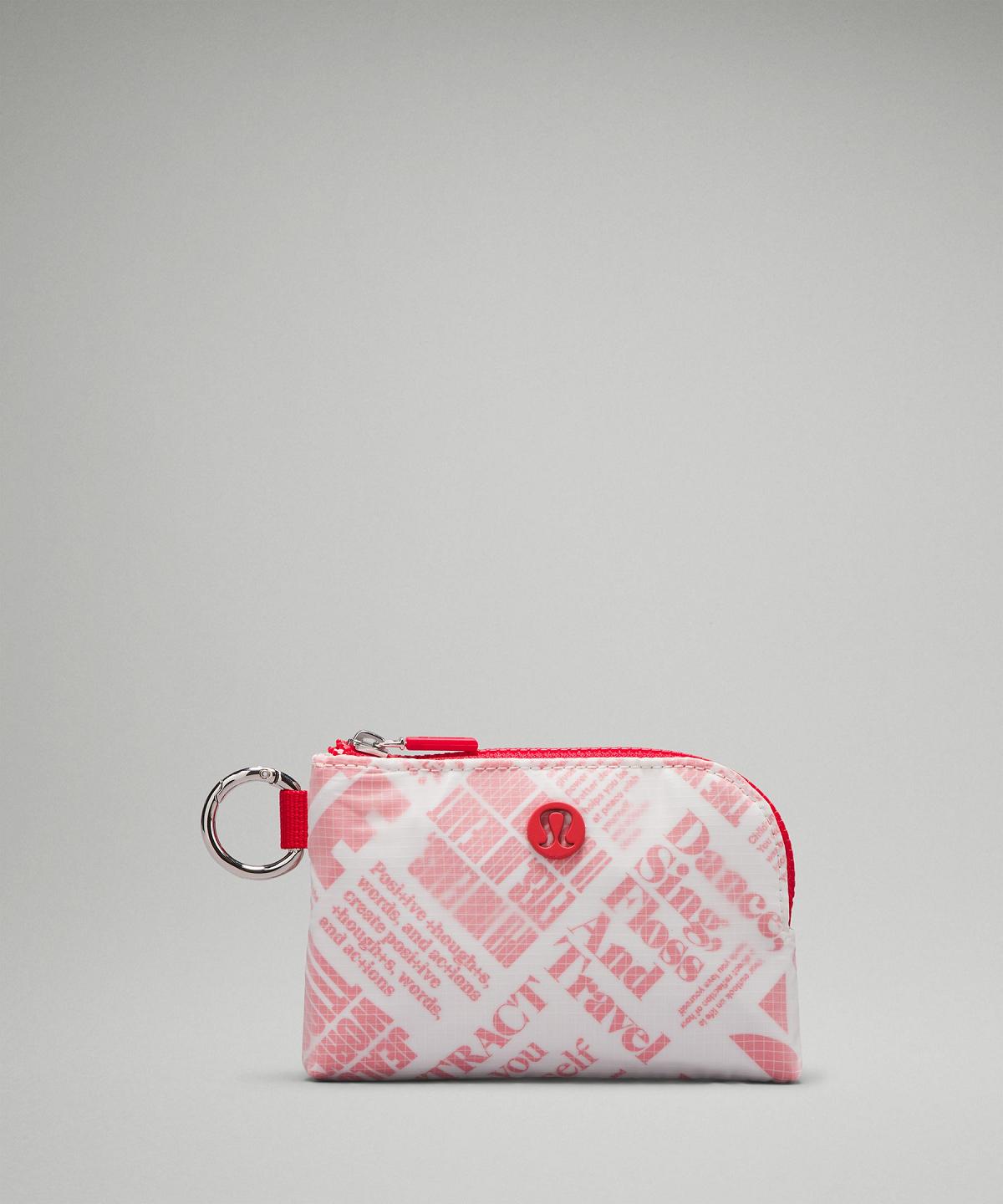 White / Red Lululemon Clippable Card Pouch Bag Wallets & Pouches | NZ_LuLu88004