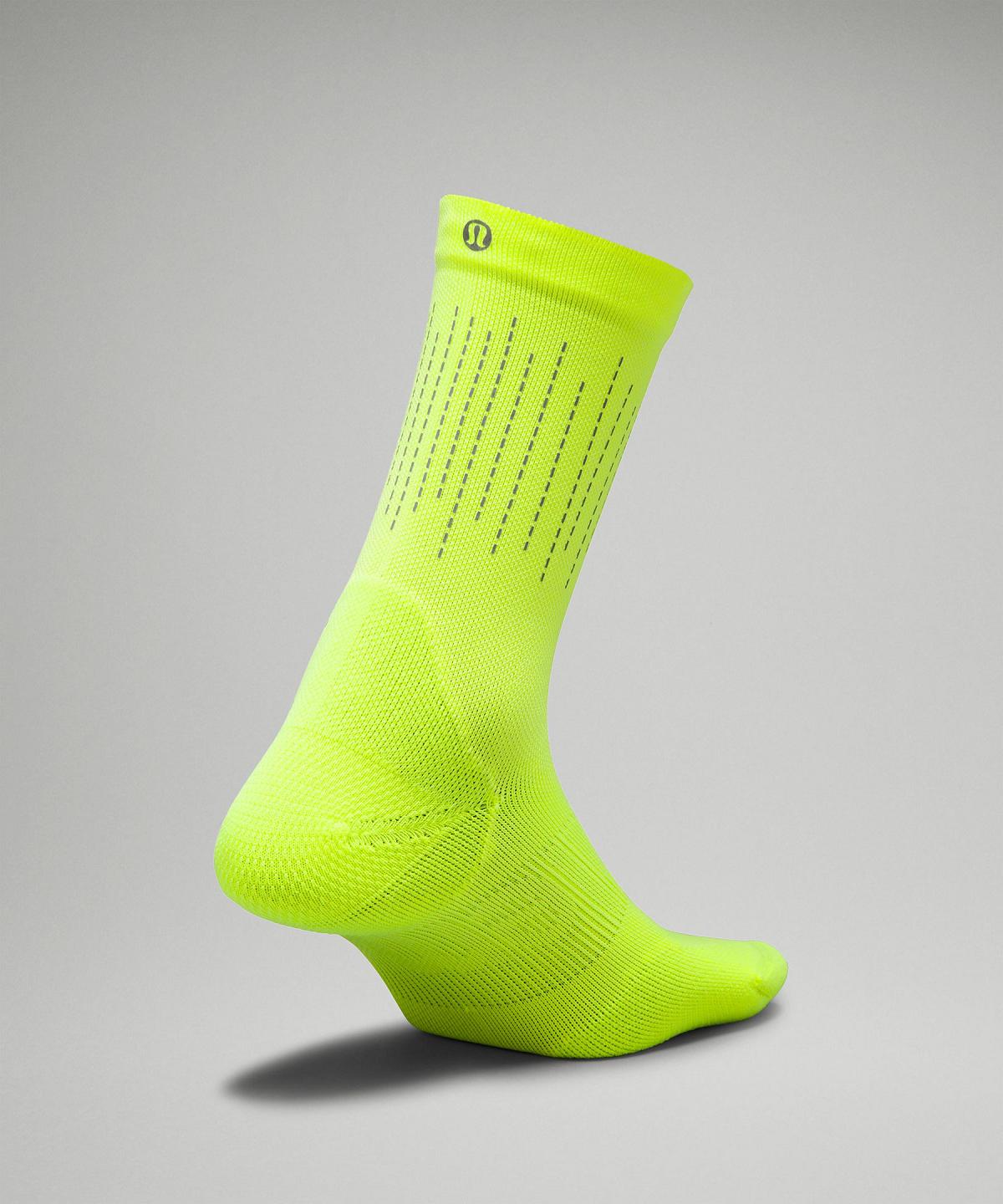 Yellow Lululemon Power Stride Crew Women Socks | NZ_LuLu19154