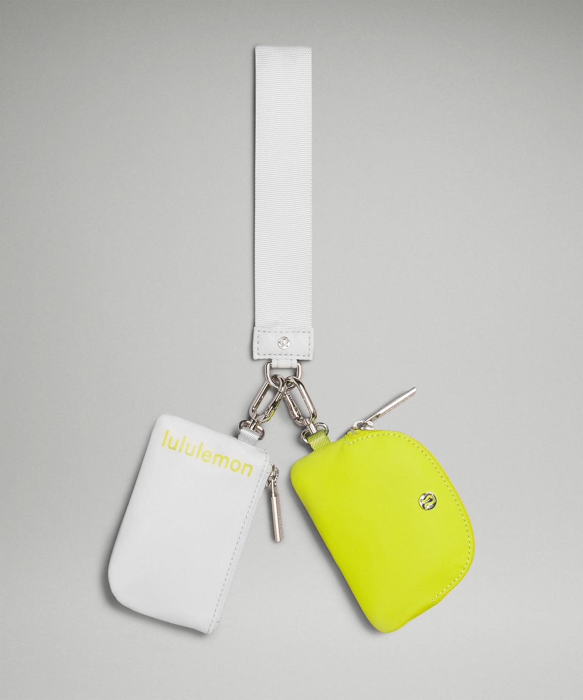 Yellow / White Lululemon Dual Pouch Wristlet Bag Wallets & Pouches | NZ_LuLu61131